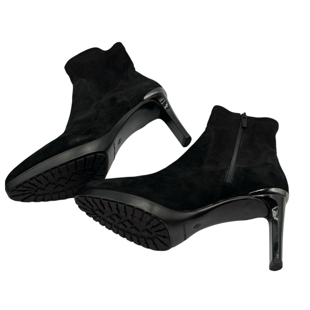 Donald Pliner Size 9 Italia Suede Boots Bootie‎ Black 3" Stiletto Heel Zip Ankle - Picture 15 of 16